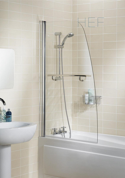 Straight shower bath screen